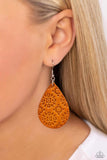 Stylishly Subtropical - Orange Earring