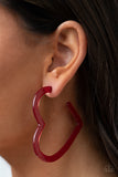 Heart-Throbbing Twinkle - Red Earring