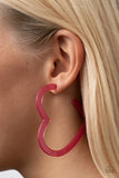 Heart-Throbbing Twinkle - Pink Earring