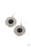 Vintage Vortex - Black Earring