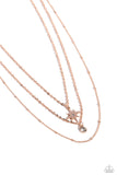 Trendy Twinkle - Rose Gold Necklace