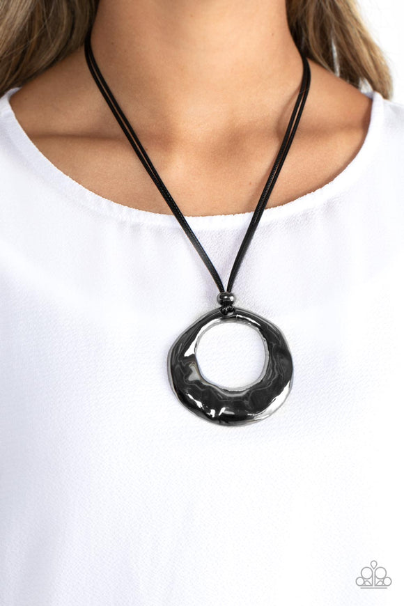 Tectonic Treasure - Black Necklace