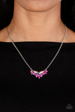 Flash of Fringe - Pink Necklace