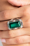 Radiant Rhinestones - Green Ring