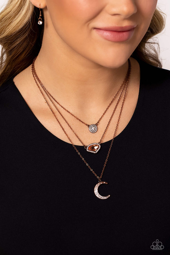 Lunar Lineup - Copper Necklace