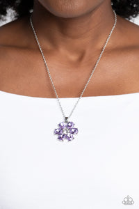 Fancy Flower Girl - Purple Necklace