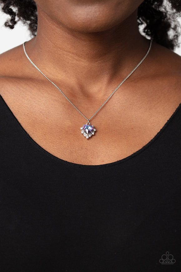 Be Still My Heart - Purple Necklace