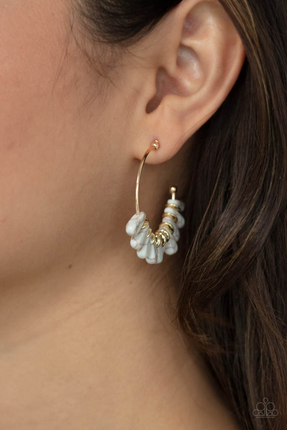 Poshly Primitive - White Earring