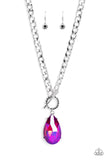 Edgy Exaggeration - Pink Necklace