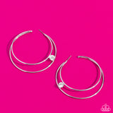 Theater HOOP - White Earring