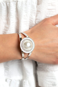 Put On The GLITZ - White Bracelet