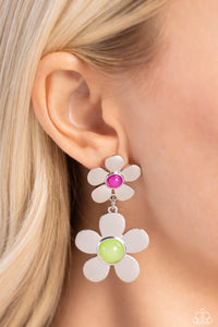 Fashionable Florals - Green Earring