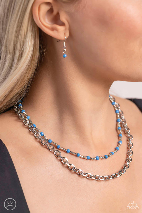 A Pop of Color - Blue Necklace