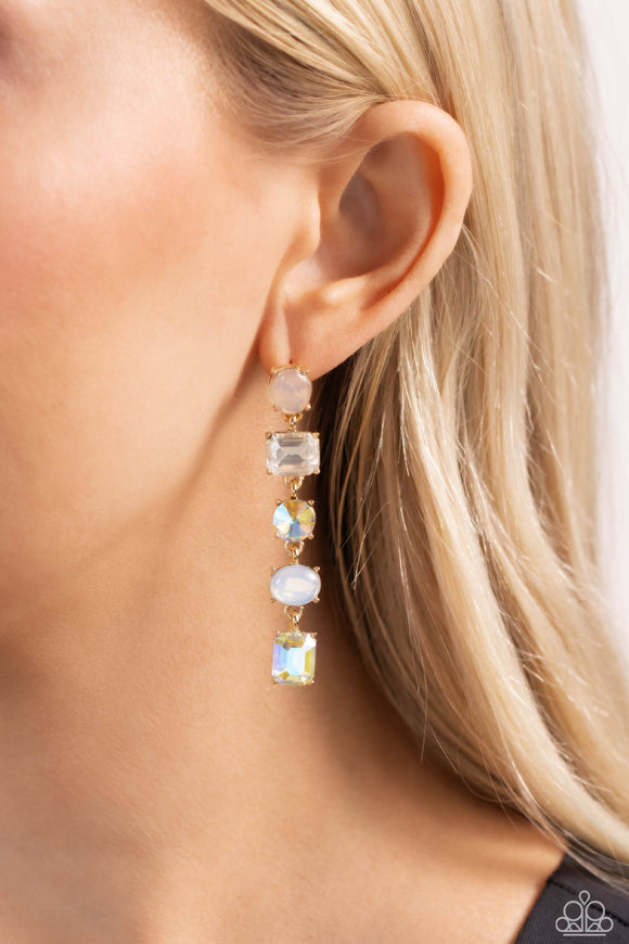 Sophisticated Stack - Gold Earring