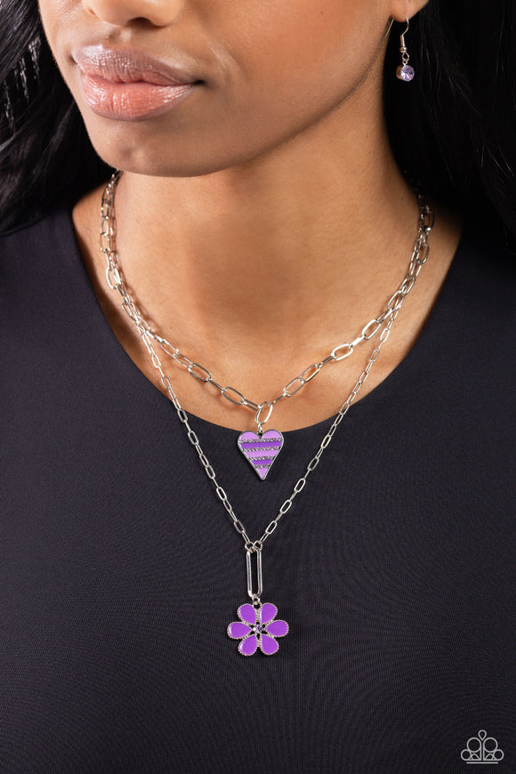 Childhood Charms - Purple Necklace