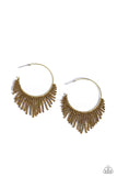 Tailored Tassel - Brass Earring