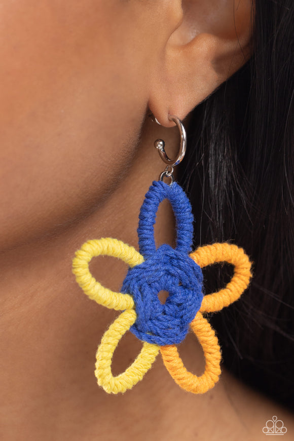 Spin a Yarn - Orange Earring