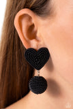 Spherical Sweethearts - Black Earring