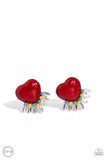 Spring Story - Red Clip On Earring