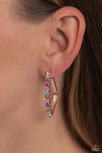 Triangular Tapestry - Rose Gold Earring