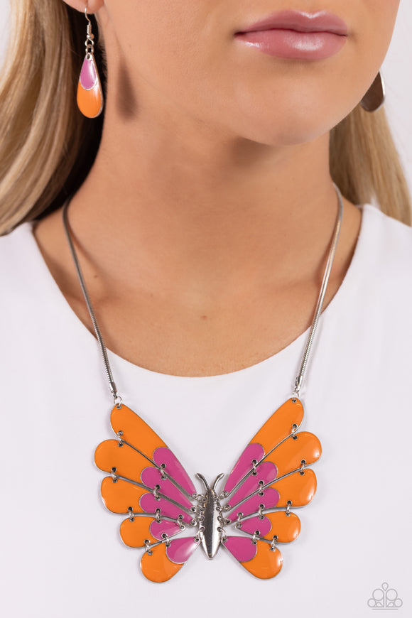Moth Maven - Pink Necklace