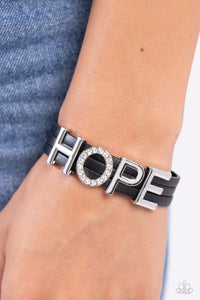 Hopeful Haute - Black Bracelet