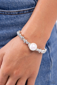 Chiseled Class - White Bracelet