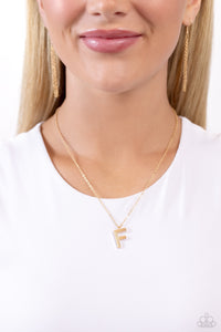 Leave Your Initials - Gold - F Necklace