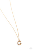 Leave Your Initials - Gold - G Necklace