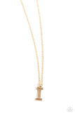 Leave Your Initials - Gold - I Necklace