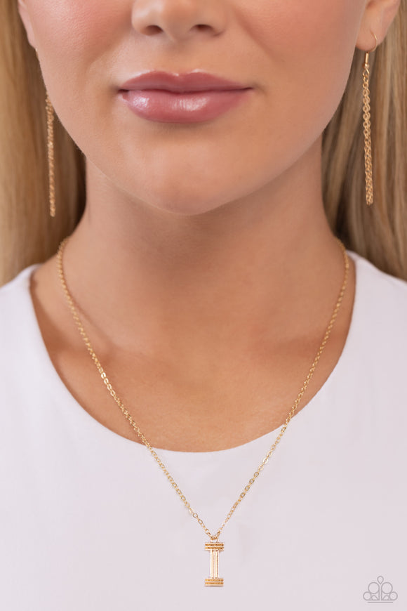 Leave Your Initials - Gold - I Necklace