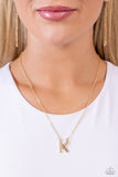 Leave Your Initials - Gold - K Necklace