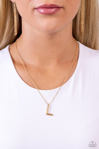 Leave Your Initials - Gold - L Necklace