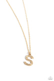 Leave Your Initials - Gold - S Necklace