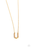 Leave Your Initials - Gold - U Necklace