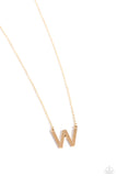 Leave Your Initials - Gold - W Necklace