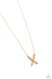 Leave Your Initials - Gold - X Necklace