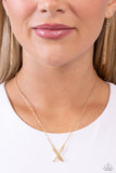 Leave Your Initials - Gold - X Necklace