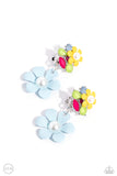 Festive Florals - Blue Clip On Earring