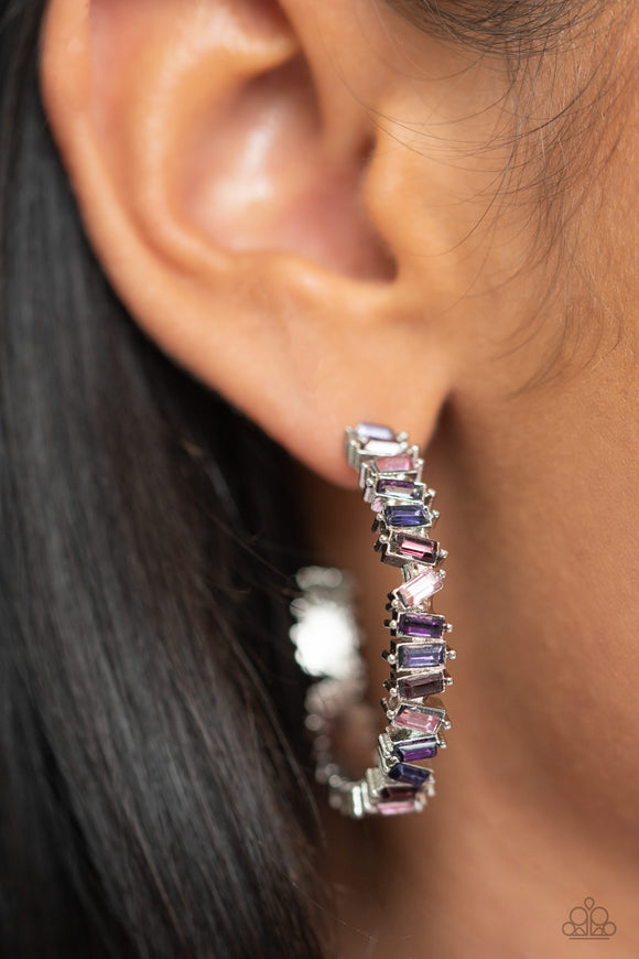Effortless Emeralds - Purple Earring