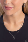 Seize the Initial - Silver - E Necklace