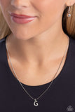 Seize the Initial - Silver - G Necklace