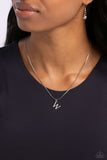 Seize the Initial - Silver - W Necklace