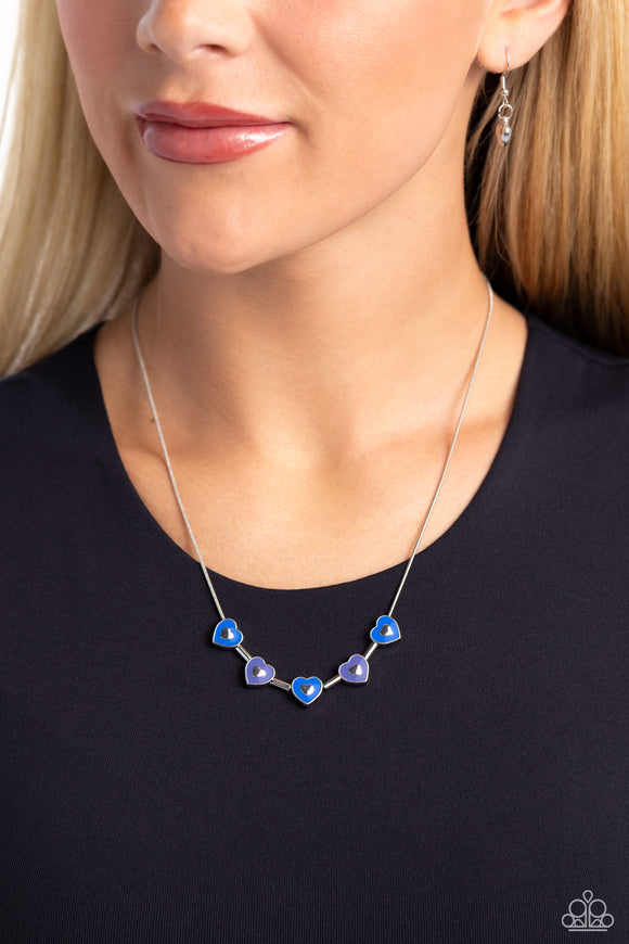 ECLECTIC Heart - Blue Necklace