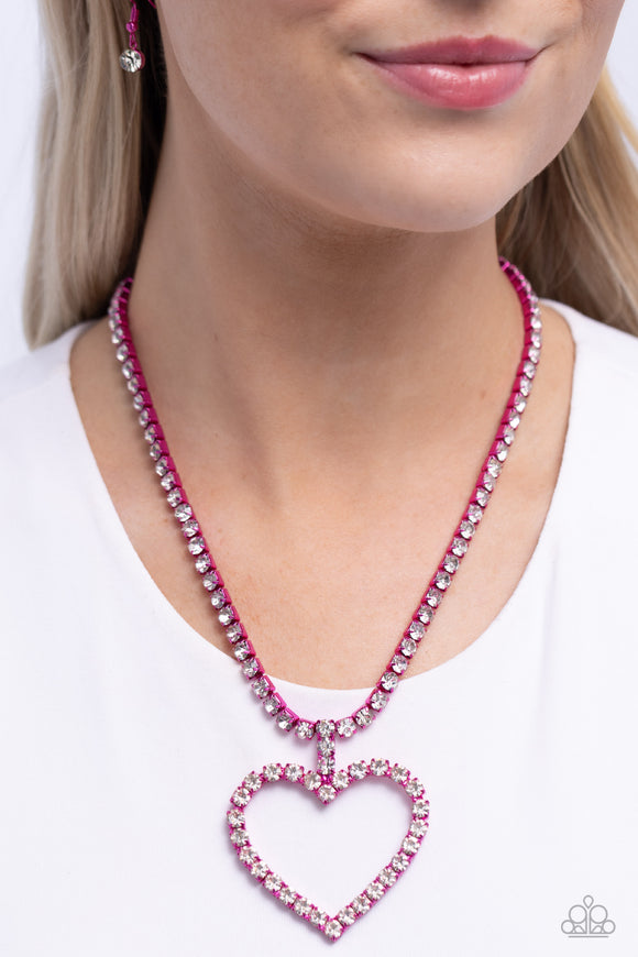 Flirting Fancy - Pink Necklace