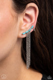 Fault Line Fringe - Blue Earring