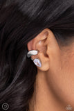 Twisting Teardrop- White Earring