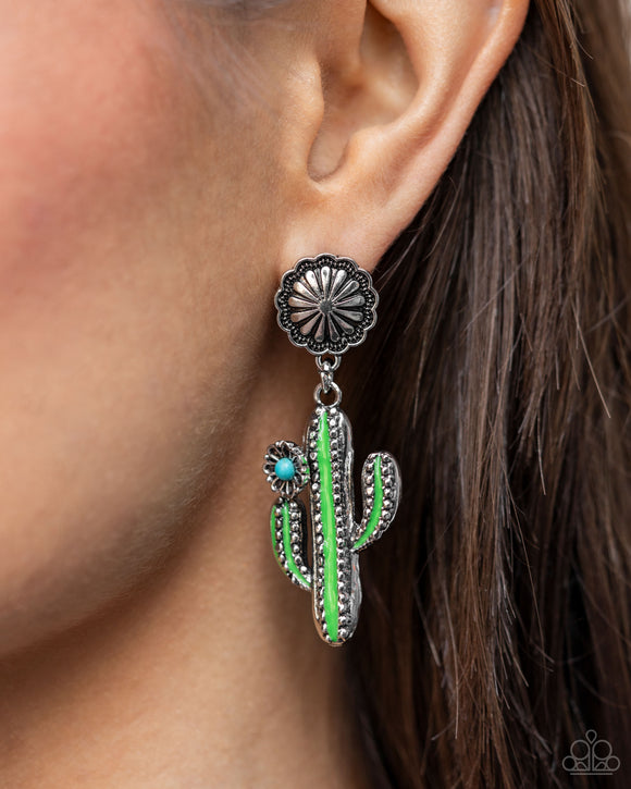 Cactus Craze - Green Earring