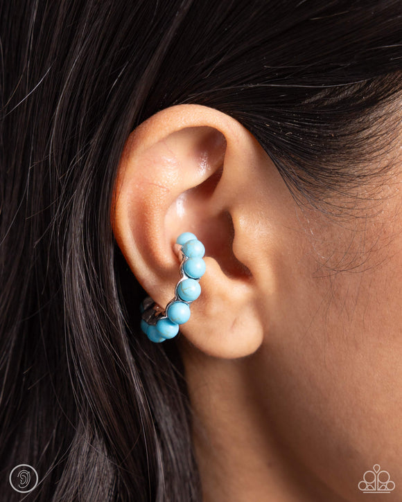 Southwestern Spiral - Blue Earring