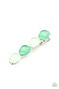 Bubbly Reflections - Green Hair Clip